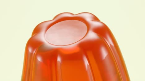 Wobbly-single-orange-jelly-isolated-on-white-background.-Perfect-gelatin-or-jello-dessert-jiggling-in-seamlessly-looping-animation.-Cute,-beautiful,-delicious,-sweet-and-flavorful-moving-dessert.
