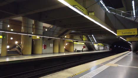 Inside-a-Subway-Underground-Station,-Buenos-Aires-City-Argentina-with-No-People