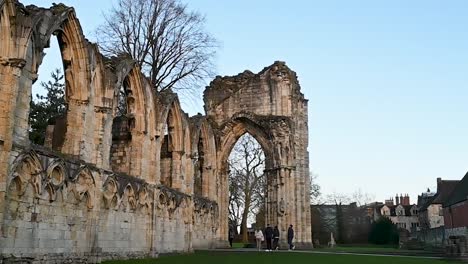 Close-up-view-of-St-Mary's-Abbey,-York,-Yorkshire,-United-Kingdom