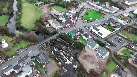 Drone-looking-down-on-Sneem-Village-on-the-ring-of-Kerry-popular-tourist-stop-on-the-route