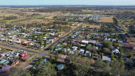 Panoramic-View-From-Above-Of-Casino-Town-In-New-South-Wales,-Australia