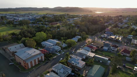 Aerial-Panorama-Of-Neighborhood-In-Lismore,-New-South-Wales,-Australia