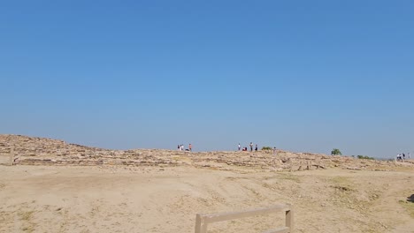 Wide-Shot,-Dholavira-Archeology-Heritage-Site,-5000-years-old-Indian-ancient-civilization-is-preserved-even-today