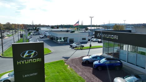 Hyundai-car-dealership-in-Lancaster,-Pennsylvania,-United-States-of-America