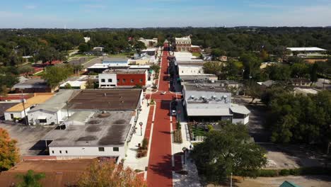 Water-pools-on-shop-building-roofs-lining-main-street-of-Clermont-Florida