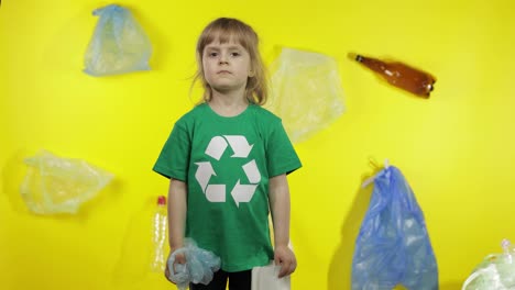 Girl-activist-with-cellophane-and-paper-packages.-Reduce-plastic-pollution.-Save-ecology-environment