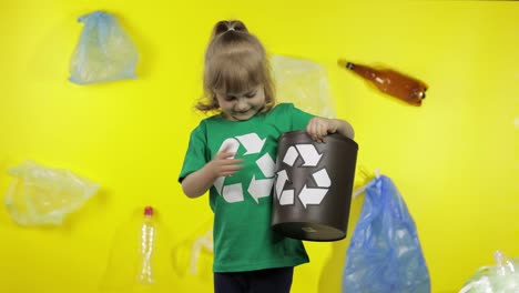 Girl-activist-collects-cellophane-packages-and-put-them-in-bin-dump.-Trash-plastic-nature-pollution