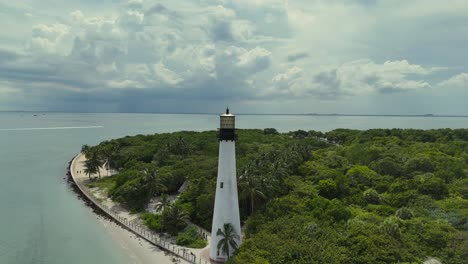 Aerial-point-of-interest-view-of-Cape-Florida-Light-house