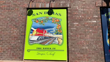 San-Dimas-California-Santa-Fe-Train-Mural-4K-video