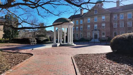 Old-Well-Unc-Chapel-Hill-Wintertag-Sonniger-Spaziergang-Nach-North-Carolina