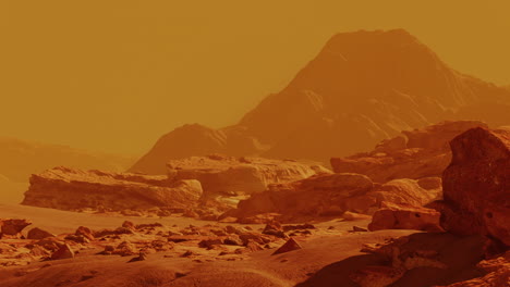Escena-Del-Planeta-Rojo-Marte