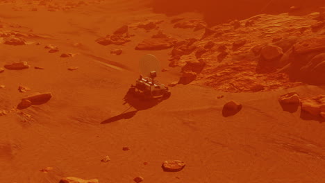 NASA-mars-rover-exploring-red-plance-surface