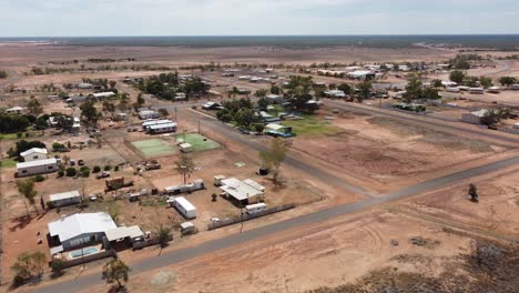 Drone-flying-towards-a-very-small-country-town-in-the-Australian-Outback