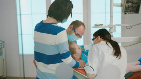 Stomatologist-doctors-treating-dental-problems-of-child