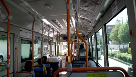 Inside-View-Riding-On-Local-Bus-In-Kyoto-During-The-Day