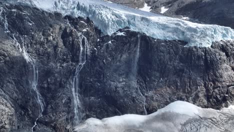 Aerial-panning-right-Drone-Shot-with-telelens-of-Fellaria's-Glacier---Valmalenco---Sondrio