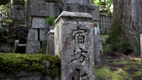 Lápida-Erosionada-En-El-Cementerio-De-Okunoin-En-Koyasan