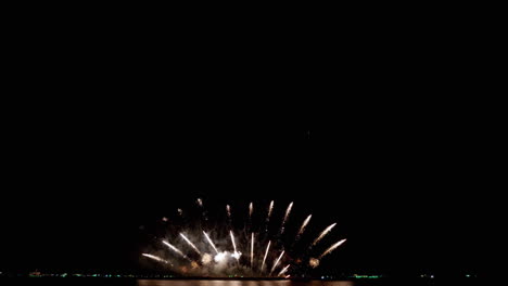 Dazzling-pyrotechnic-display-for-the-Pattaya-international-Fireworks-Festival-2023,-held-in-Chonburi-province-in-Thailand