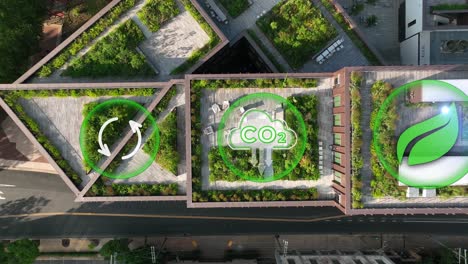 Green-rooftop-garden-in-urban-city