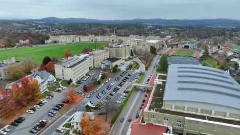 Virginia-Military-Institute-campus-in-Lexington,-Virginia