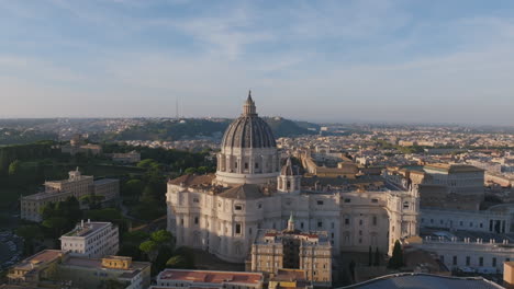 Aerial-footage-that-is-slowly-rotating-around-the-dome-of-St