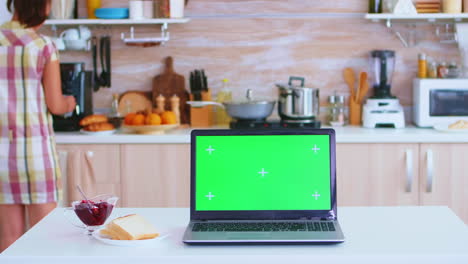 Laptop-Mit-Grünem-Bildschirm
