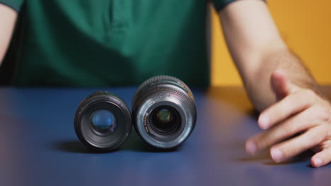 Close-up-of-camera-lenses