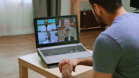 Young-man-on-a-video-conference