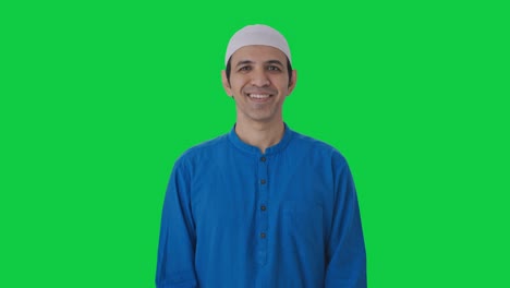 Happy-Muslim-man-smiling-to-the-camera-Green-screen
