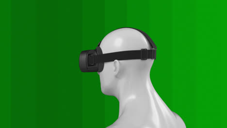 The-virtual-reality-headset-on-the-greenscreen.-The-camera-slowly-moves-around-the-googles.-Futuristic-technology-can-simulate-the-3d-environment.-Perfect-for-gaming.-3D-animation.