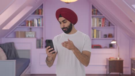 Angry-Sikh-Indian-man-talking-on-video-call