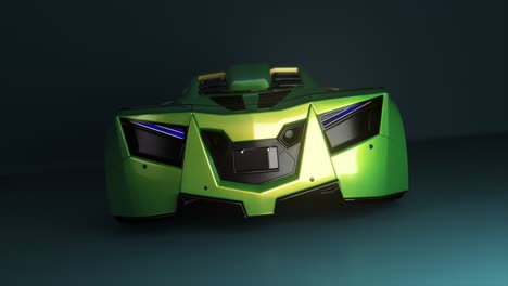 Blaue-Futuristische-Bremslichter-Eines-Sportwagens-In-Nahaufnahme.-3D-Animation