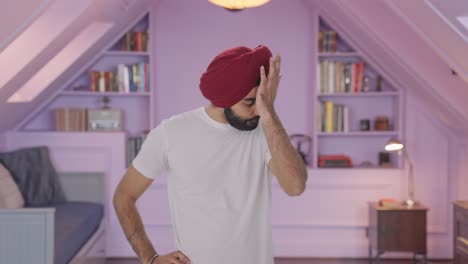 Trauriger-Und-Verärgerter-Sikh-Indianer
