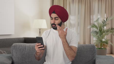 Angry-Sikh-Indian-man-shouting-on-video-call