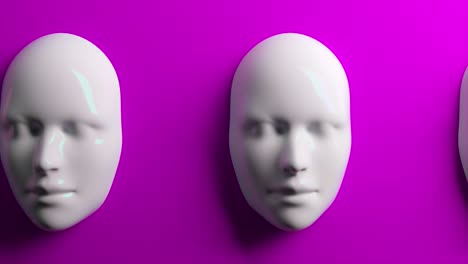 Futuristisches-Kopfporträt-Mit-Holografischer-Farbverlaufstextur,-Künstlicher-Intelligenz-Und-Digitalem-Technologiekonzept,-Nahaufnahme-Eines-Cyborg-Gesichts,-Schillernde-Neonlicht-3D-Renderillustration.