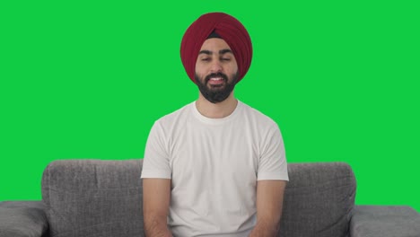 Happy-Sikh-Indian-man-smiling-Green-screen