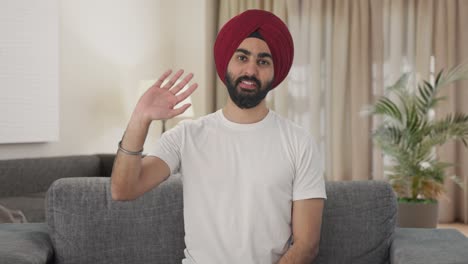 Glücklicher-Sikh-Indianer,-Der-Hallo-Sagt