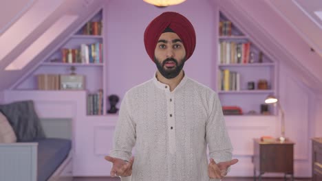 Indio-Sikh-Confundido-Haciendo-Qué-Pregunta