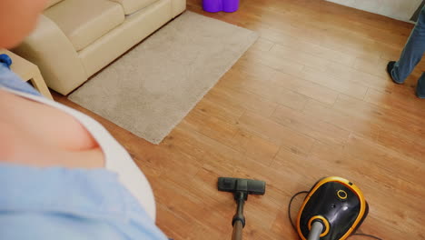 POV-of-woman-vacuuming