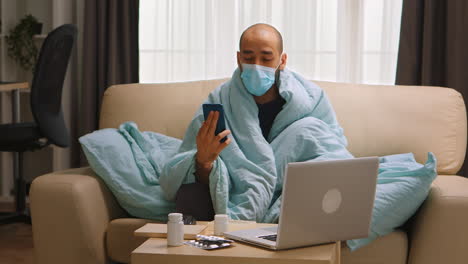 Sick-man-with-high-body-temperature