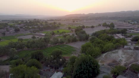 Drone-footage-of-Hesarak-district's-towns-and-green-fields