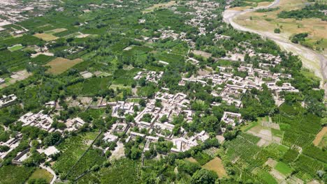 Drone-Footage-of-Kapisa-Towns-and-Lush-Green-Fields
