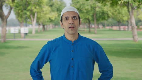 Upset-Muslim-man-getting-shocked-in-park