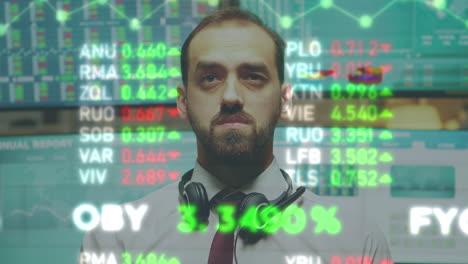 Close-up-of-broker-looking-at-augment-reality-display-with-numbers-and-trades