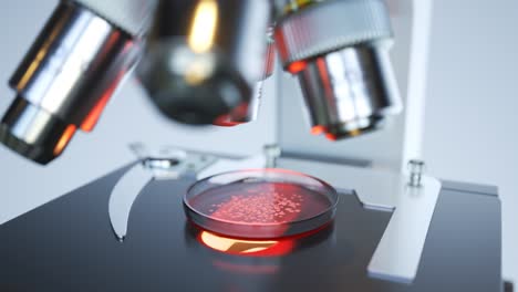 Ein-Modernes-Mikroskop-In-Einem-Sterilen,-Hellen-Laborraum-Zur-Analyse-Von-Zellproben.-Bahnbrechende-Wissenschaftliche-Forschungsentdeckungen-In-Mikrobiologie,-Chemie-Und-Biologie,-Die-Zu-Neuen-Erfindungen-Führen.