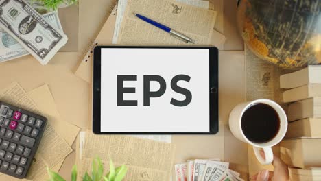 EPS-Anzeige-Auf-Dem-Bildschirm-Des-Finanz-Tablets