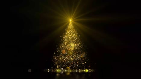 Ein-Festlicher-Weihnachtsbaum-Geschmückt-Mit-Lichtern-Und-Ornamenten-Erhellt-Die-Nacht
