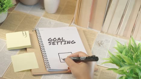TICKING-OFF-GOAL-SETTING-WORK-FROM-CHECKLIST
