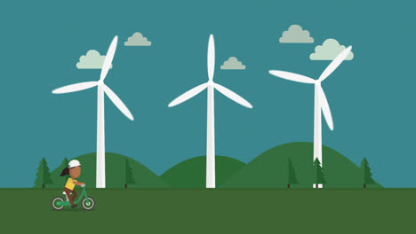 Modern-wind-turbines-emerging-from-an-industrial-landscape.-Conceptual-animation-showing-the-positive-aspect-of-substituting-the-pollution-emitters-for-renewable-electricity-generators.