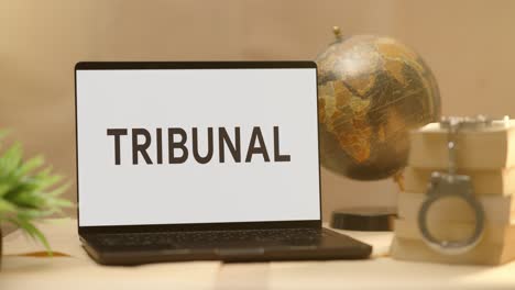 Tribunal-Wird-Auf-Dem-Bildschirm-Eines-Juristischen-Laptops-Angezeigt